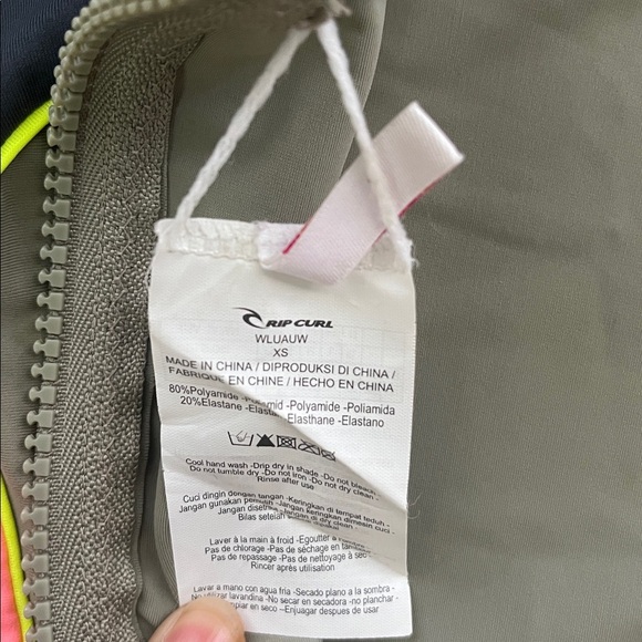 Rip Curl Maverick Rash Guard surf suit swimsuit Zip Up Color Block One Piece XS - Picture 9 of 9